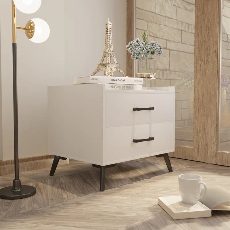 Dubai 2 drawers Nightstand thumbnail 1