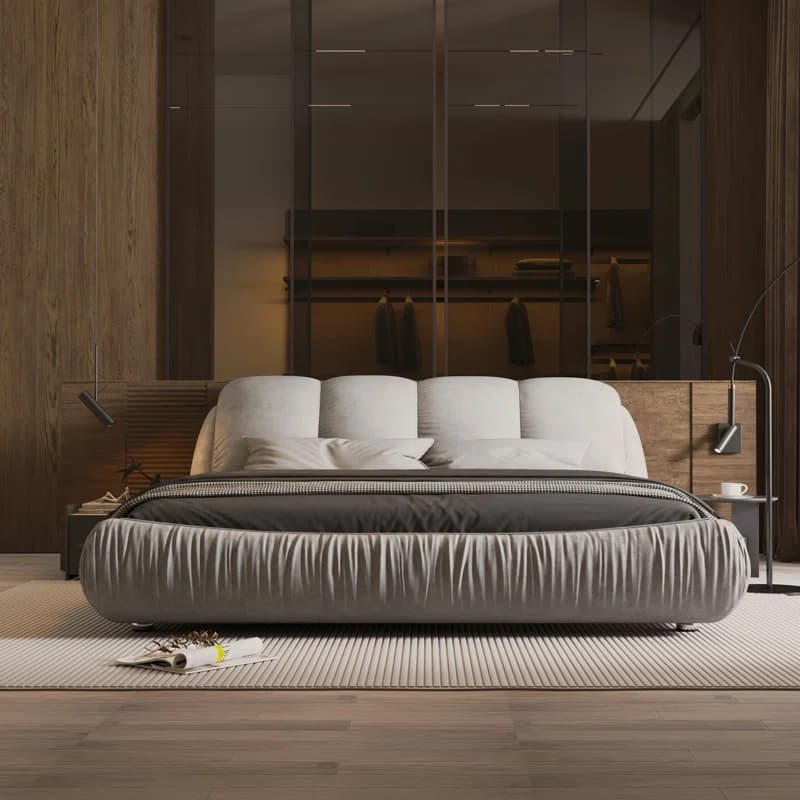 Everly Bed with fluffy Backrest thumbnail 2