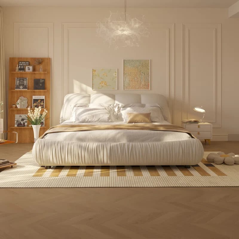 Everly Bed with fluffy Backrest thumbnail 3