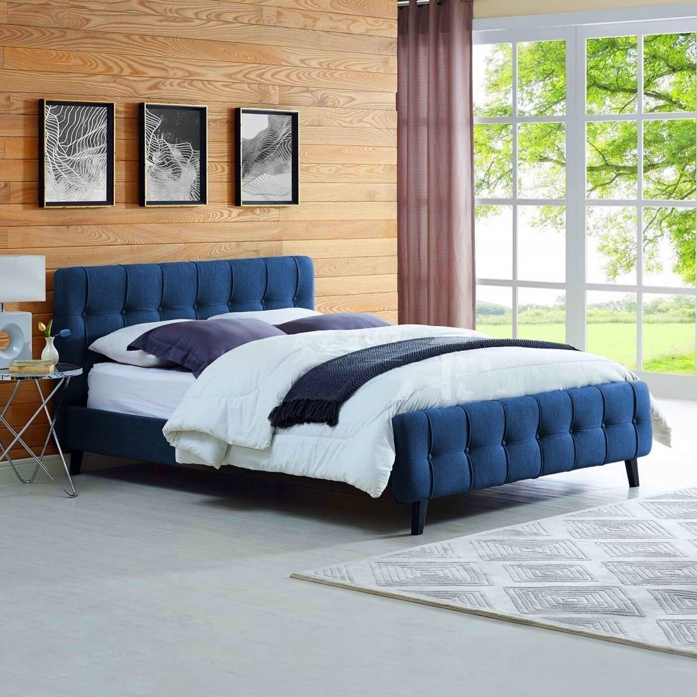 Fabric Upholstered Tufted Bed furniture product
