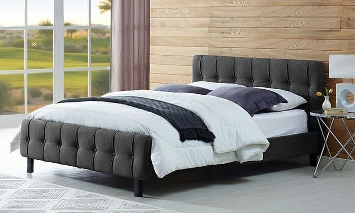 Fabric Upholstered Tufted Bed thumbnail 2