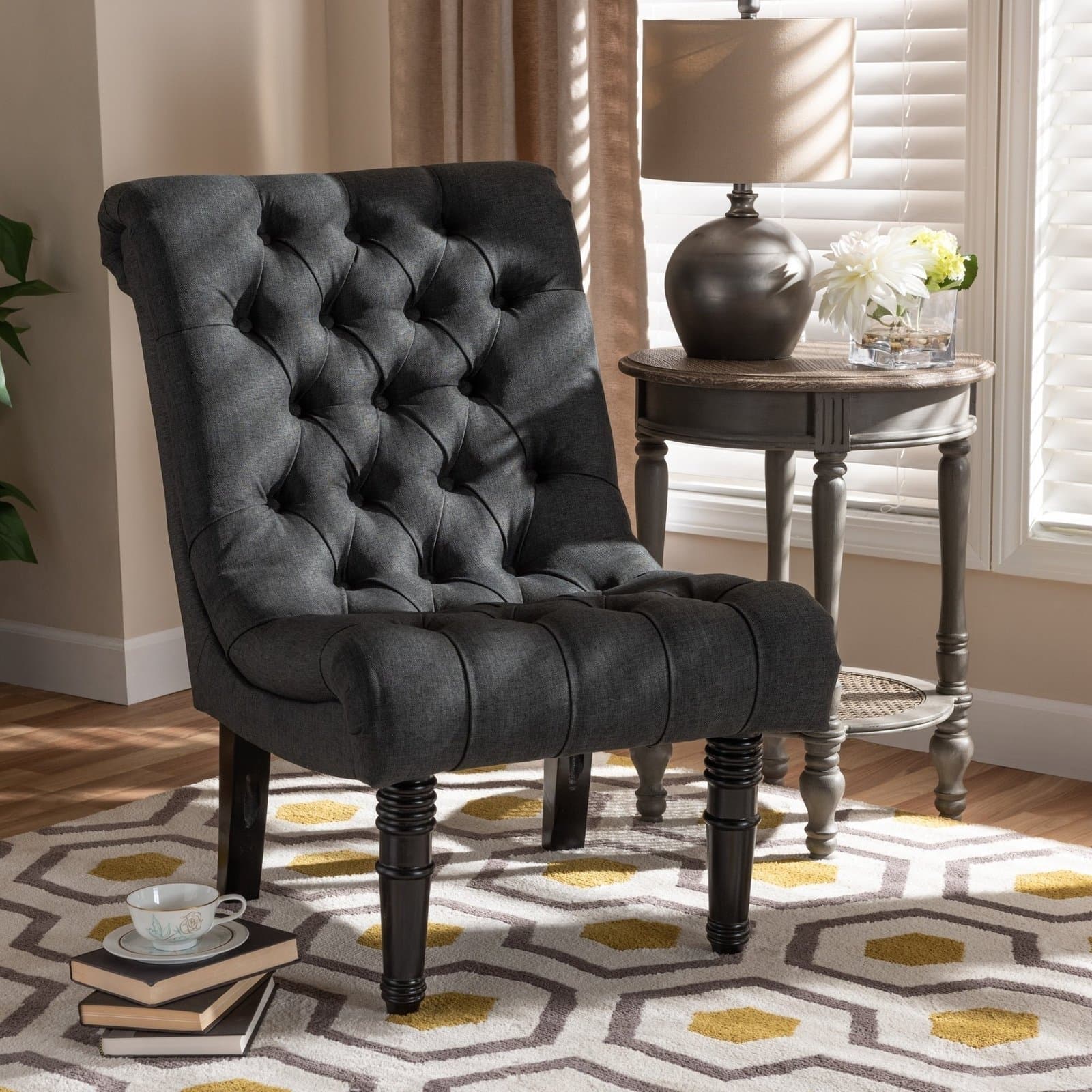 Fabric Upholstered Wood Accent Chair furniture product