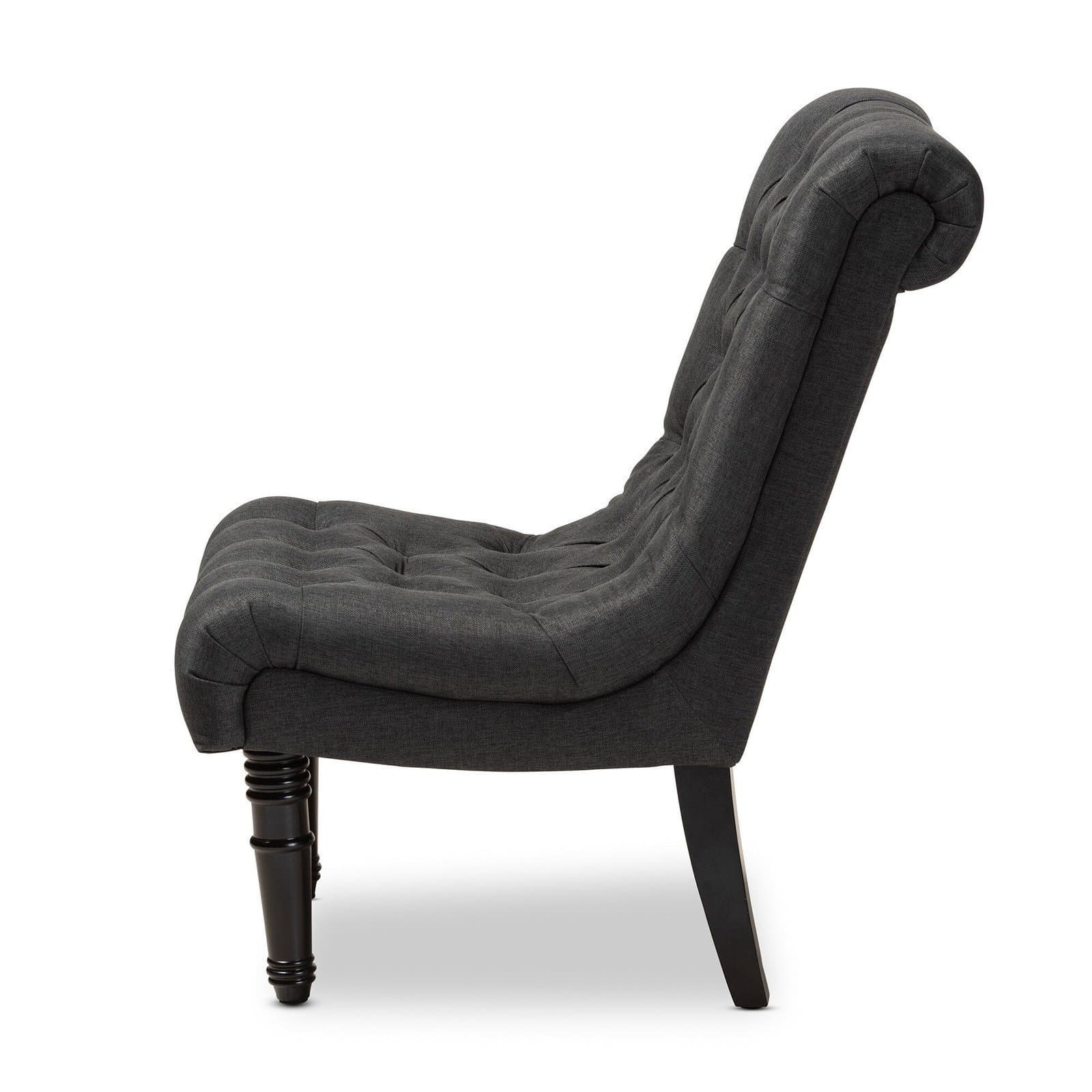 Fabric Upholstered Wood Accent Chair thumbnail 11