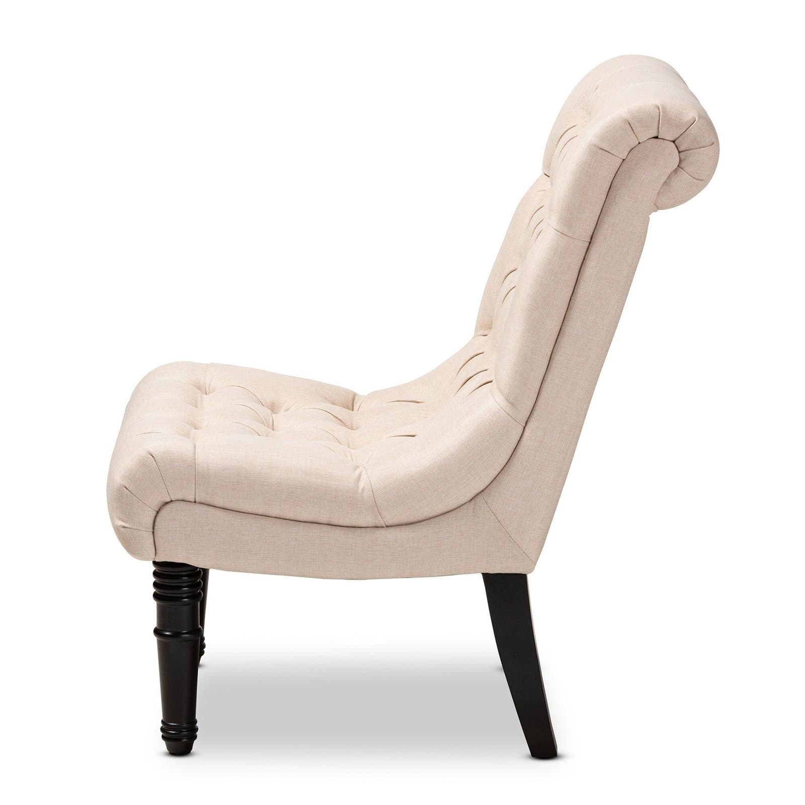 Fabric Upholstered Wood Accent Chair thumbnail 5