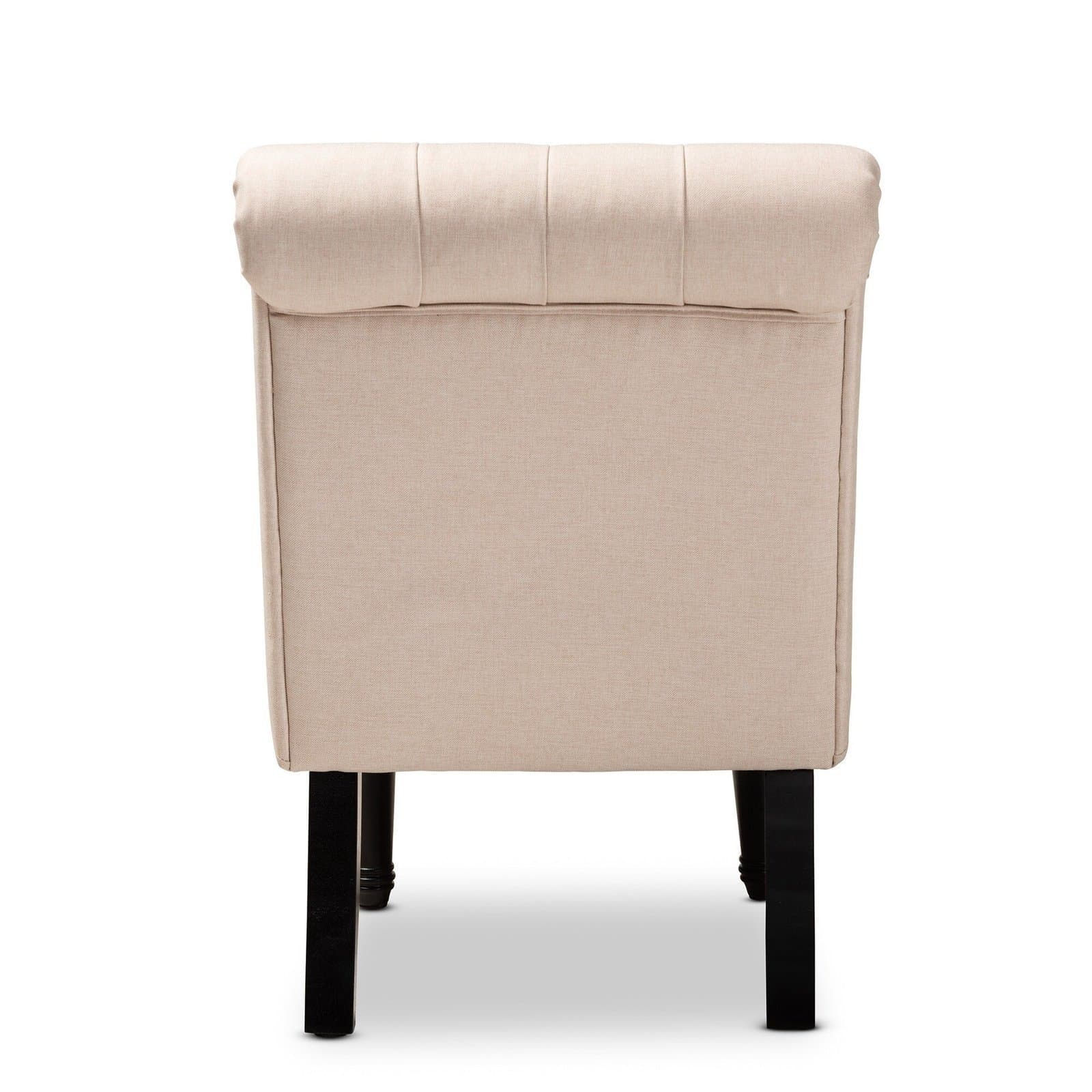 Fabric Upholstered Wood Accent Chair thumbnail 6