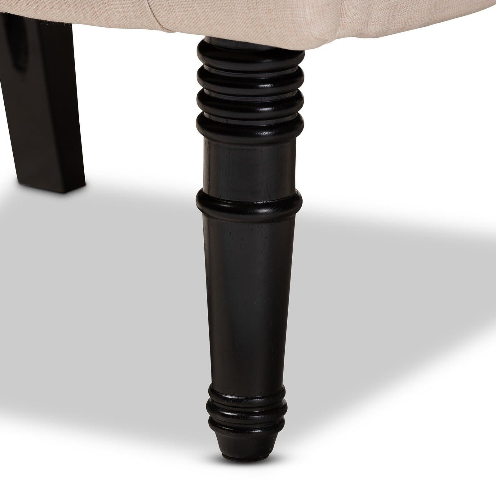 Fabric Upholstered Wood Accent Chair thumbnail 8
