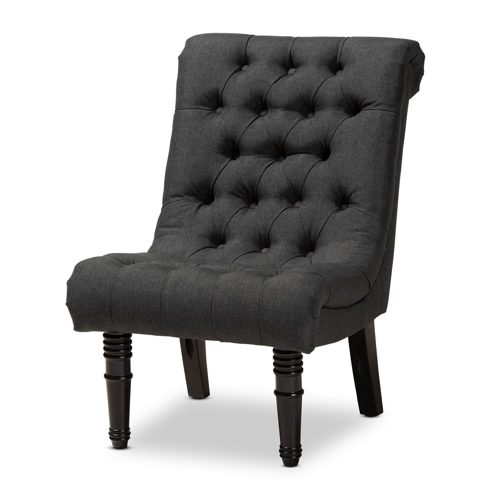 Fabric Upholstered Wood Accent Chair thumbnail 9