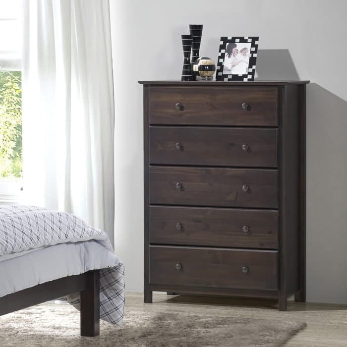 Five Drawer Solid Wood Chest furniture product