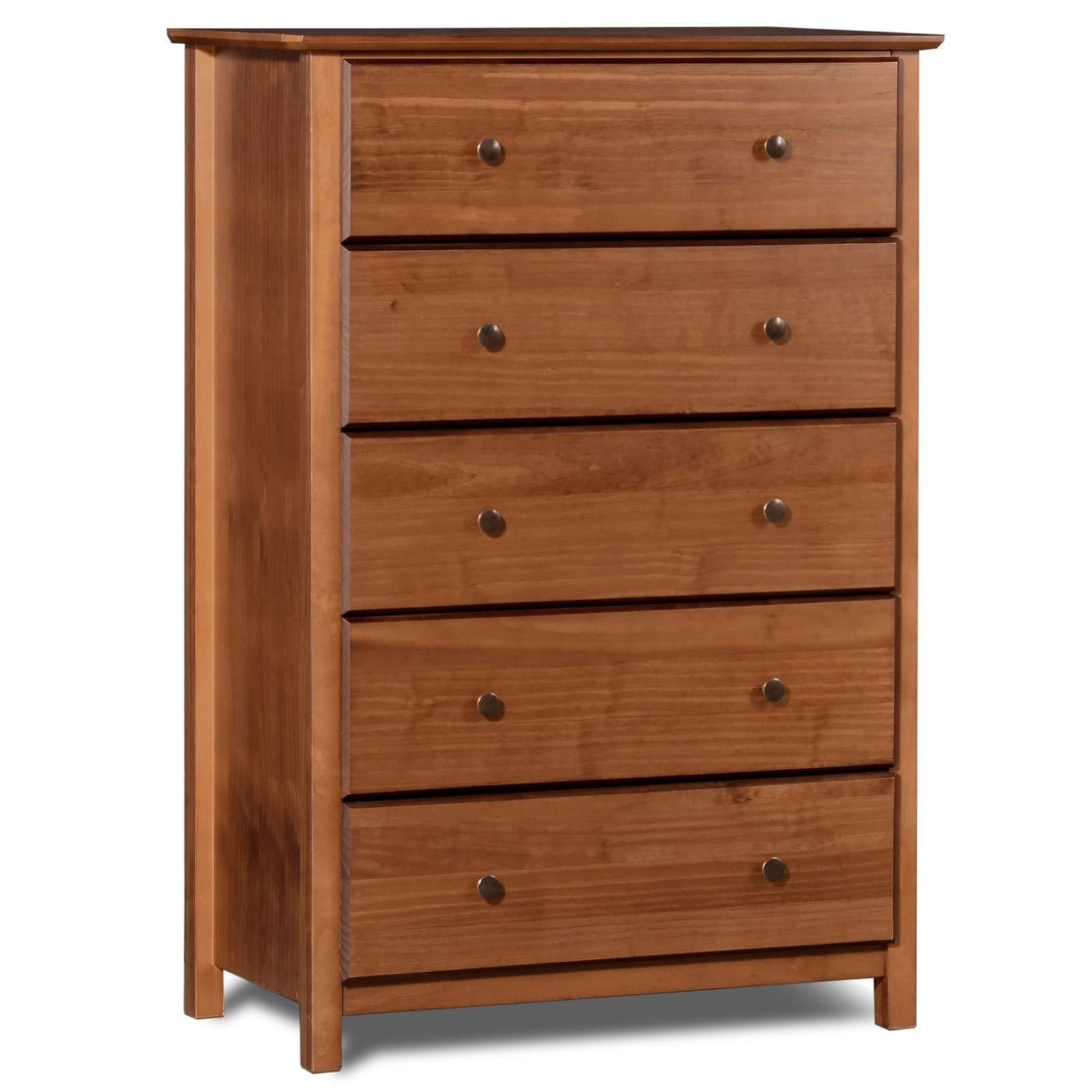 Five Drawer Solid Wood Chest thumbnail 5
