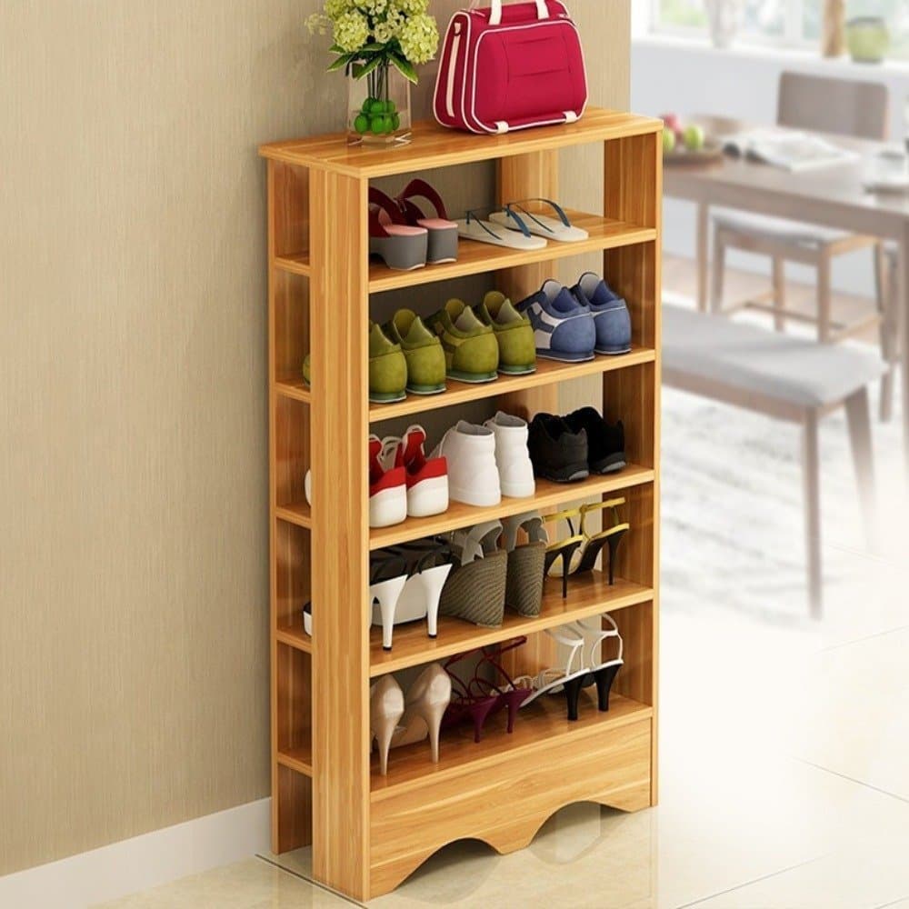 Five Tier Wooden Shoe Cabinet furniture product
