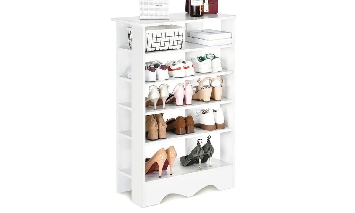 Five Tier Wooden Shoe Cabinet thumbnail 1