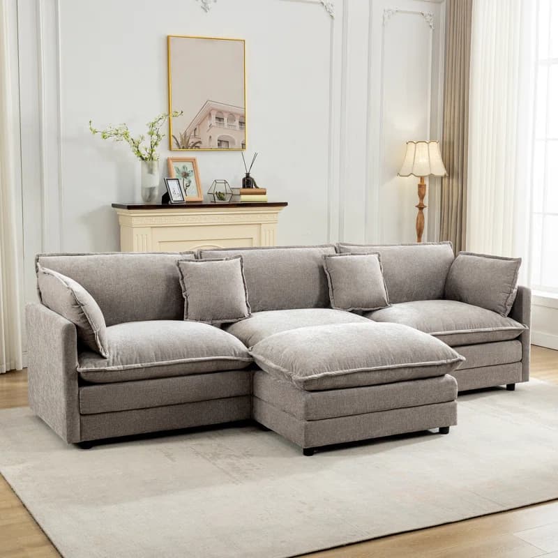 Chenille Sectional Sofa thumbnail 1