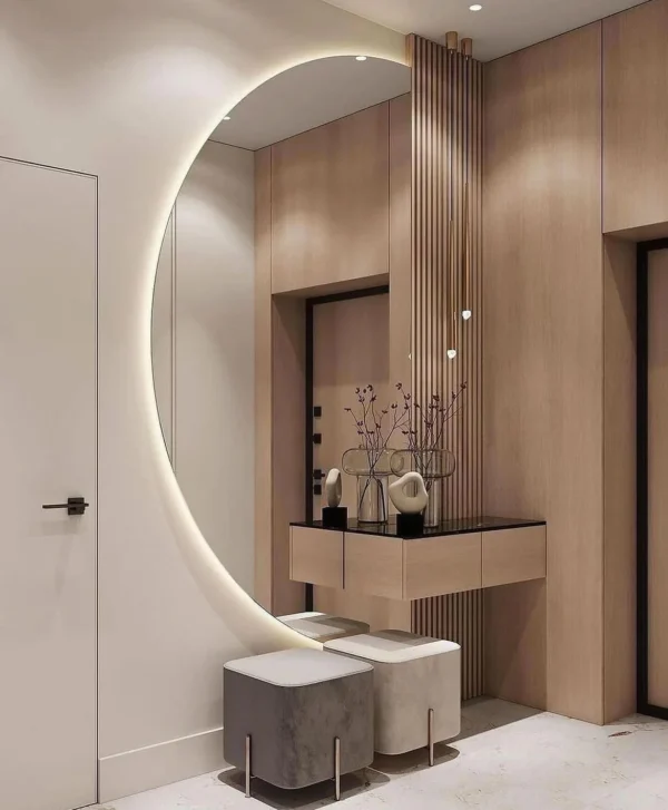 Half Moon Mirror Dressing Table thumbnail 2