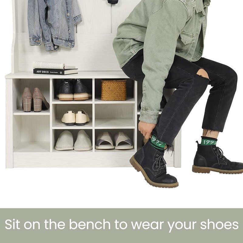 Hall Tree With Storage Bench thumbnail 4