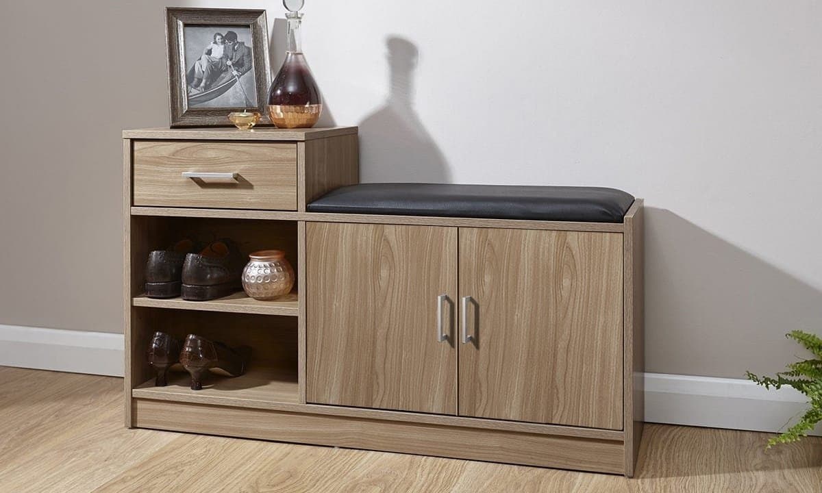 Hallway Shoe Bench with Storage thumbnail 4