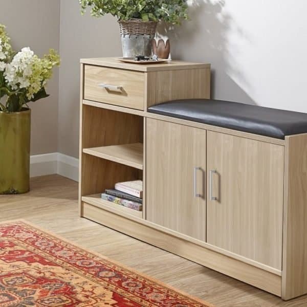 Hallway Shoe Bench with Storage thumbnail 1