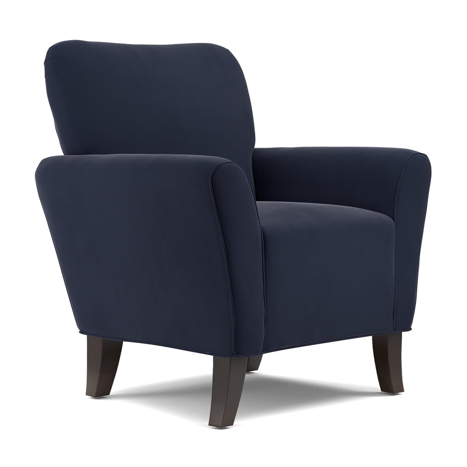 Harelbeke Navy Blue Velvet Arm Chair thumbnail 2
