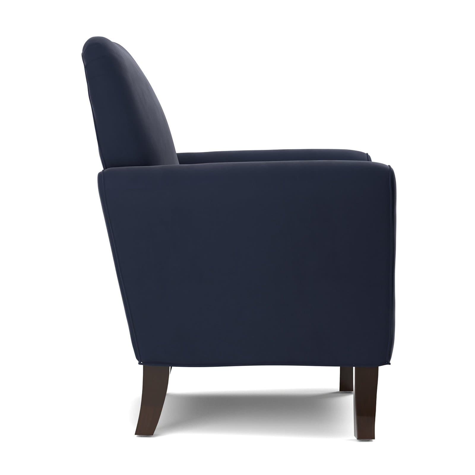 Harelbeke Navy Blue Velvet Arm Chair thumbnail 4