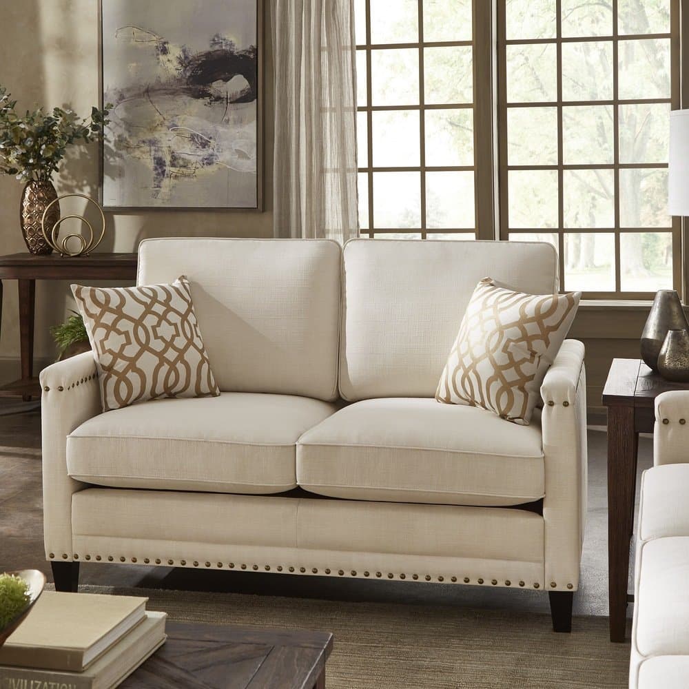 Hersfeld Ivory Fabric Sofa or Loveseat thumbnail 4
