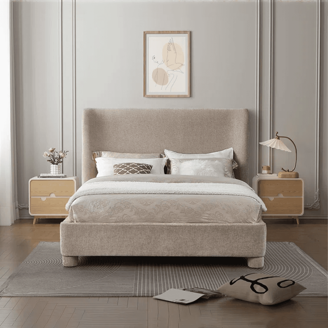 Hridhaan Raw Wingback Bed thumbnail 1