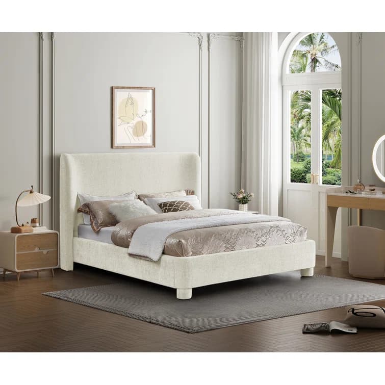 Hridhaan Raw Wingback Bed thumbnail 3