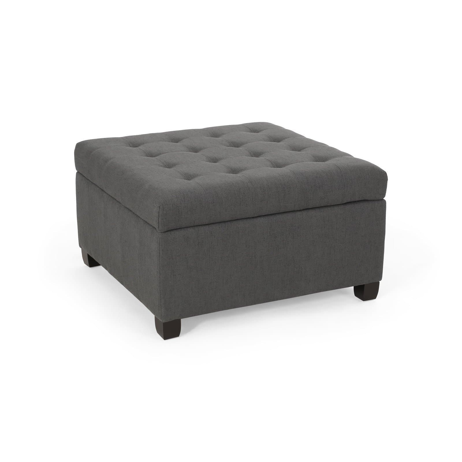Isabella Tufted Storage Ottoman thumbnail 1