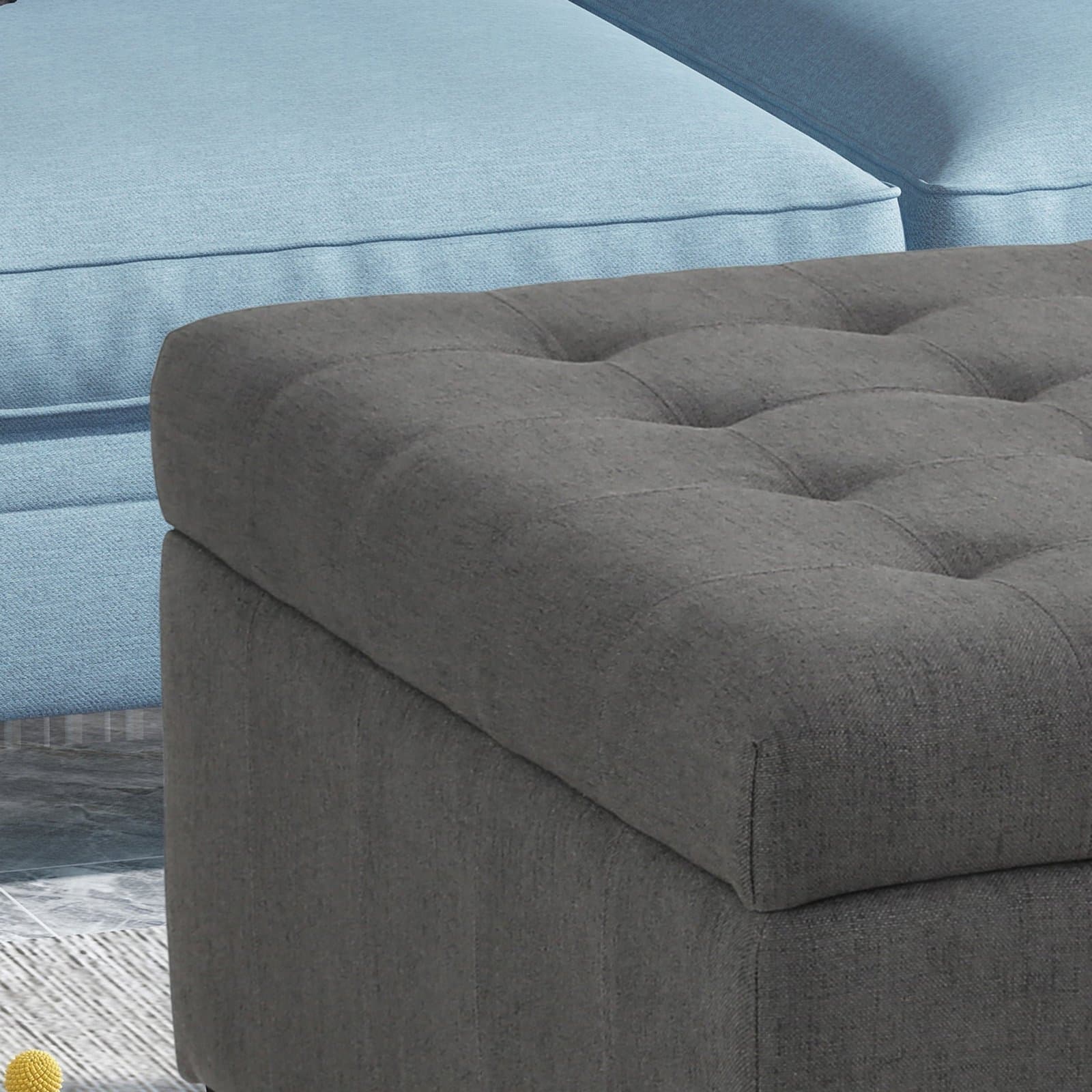 Isabella Tufted Storage Ottoman thumbnail 6