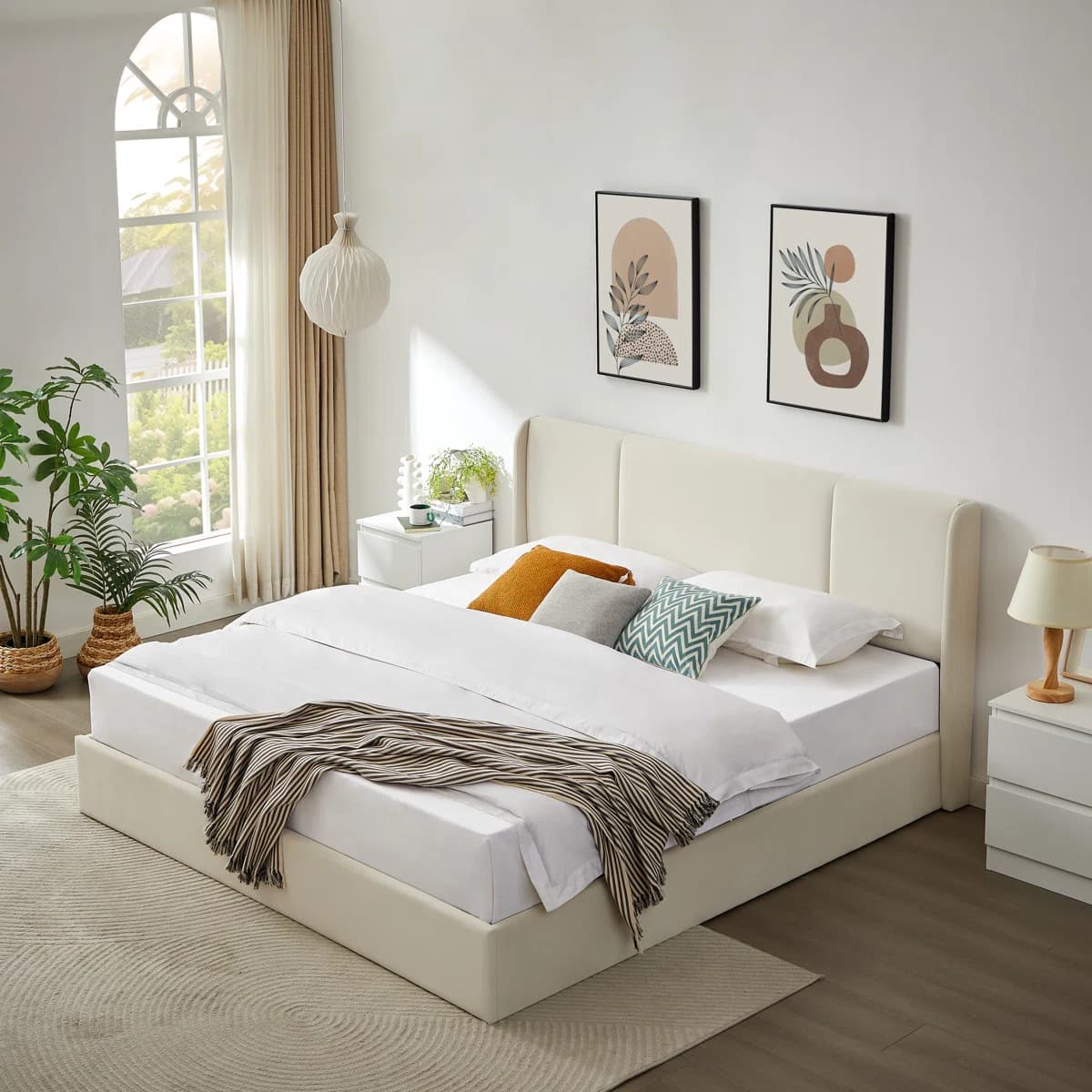 Juanetta Wingback Bed thumbnail 2