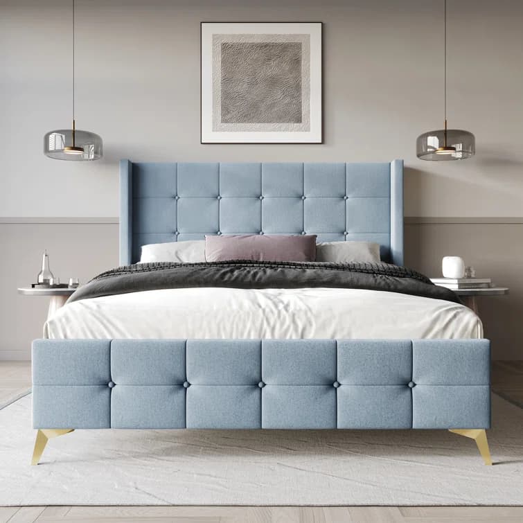 Karmane Wingback Bed thumbnail 1