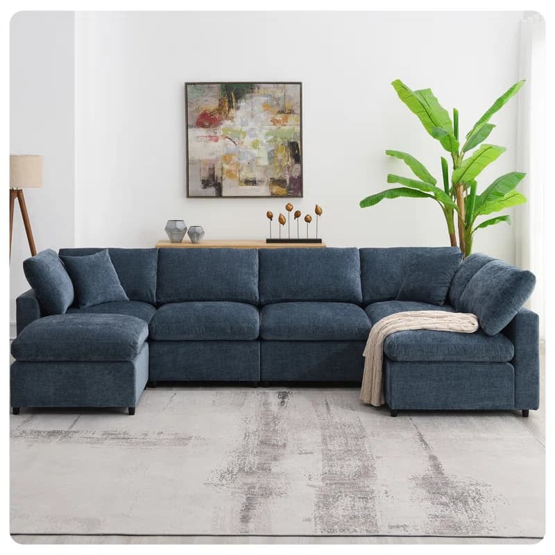 Kierran Upholstered Sectional thumbnail 1