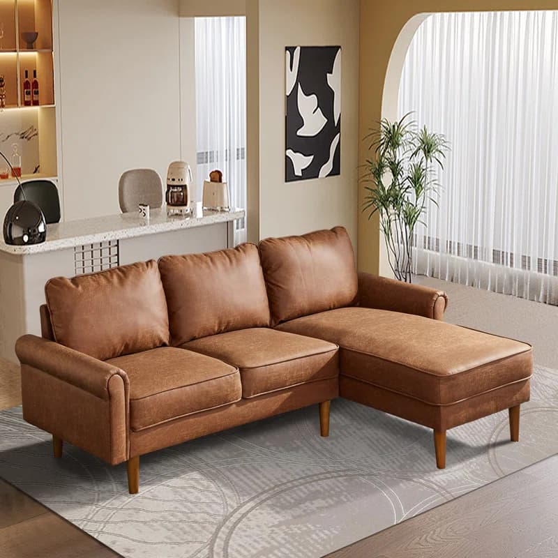 Kilis Foux leather Sectional Sofa thumbnail 1