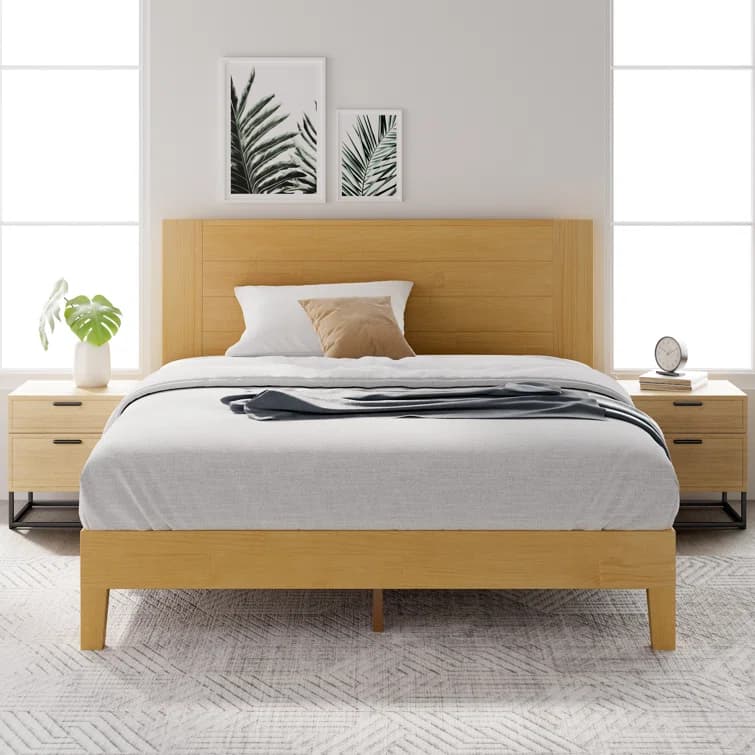 Kira Wooden Platform Bed thumbnail 3