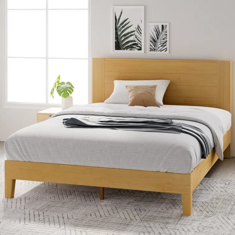 Kira Wooden Platform Bed thumbnail 4
