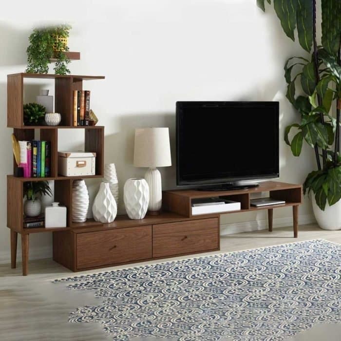 L-Shape TV Cabinet with Open Shelves furniture product