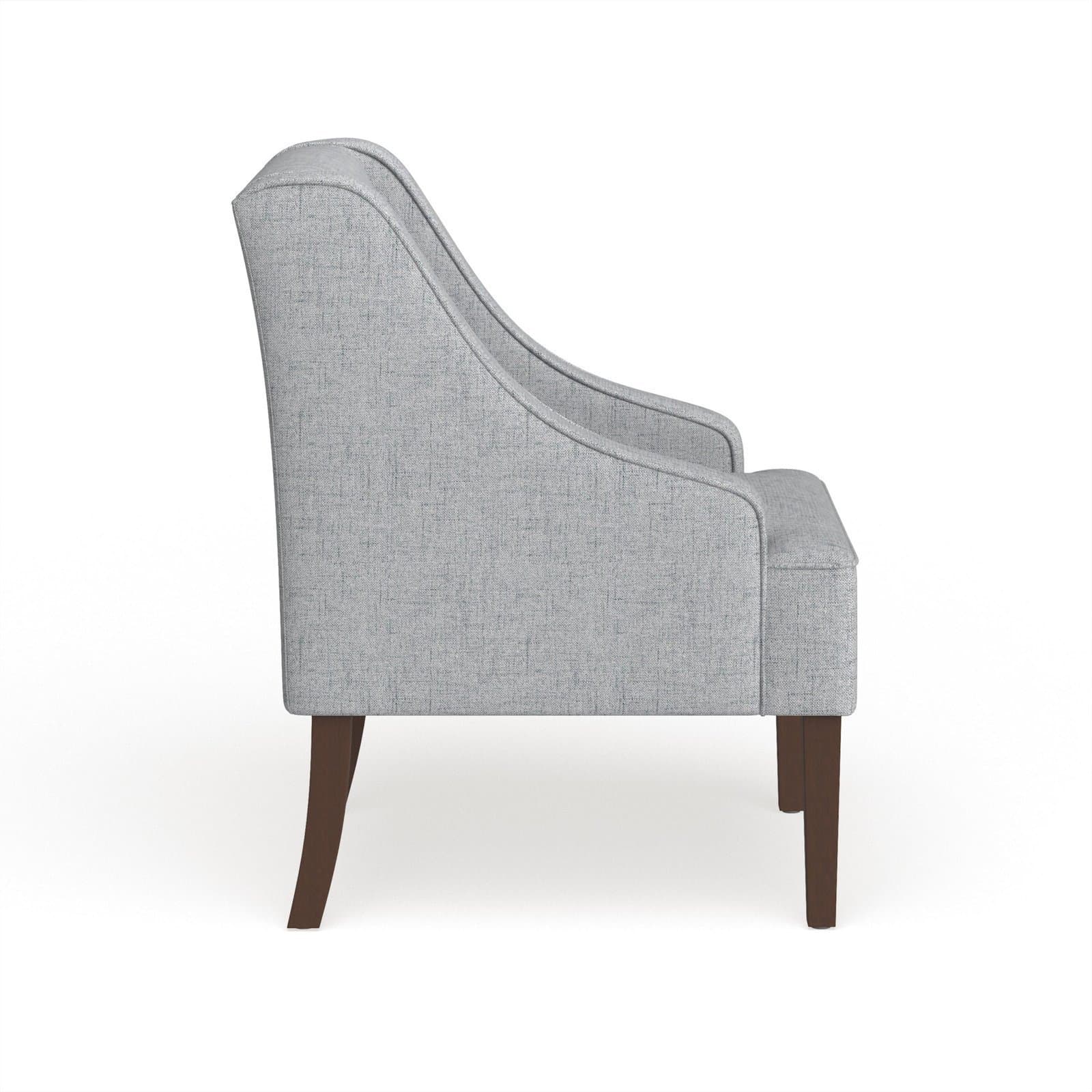 Light Grey Swoop Arm Accent Chair thumbnail 3