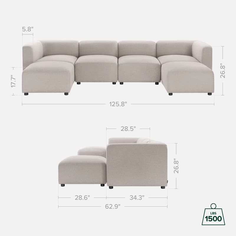 Luca Upholstered Sectional thumbnail 3