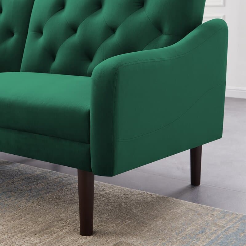 Malek Velvet Luxury Square Arm Sofa thumbnail 4