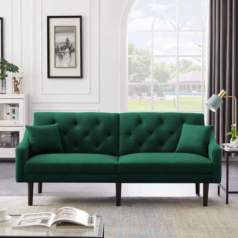 Malek Velvet Luxury Square Arm Sofa thumbnail 5