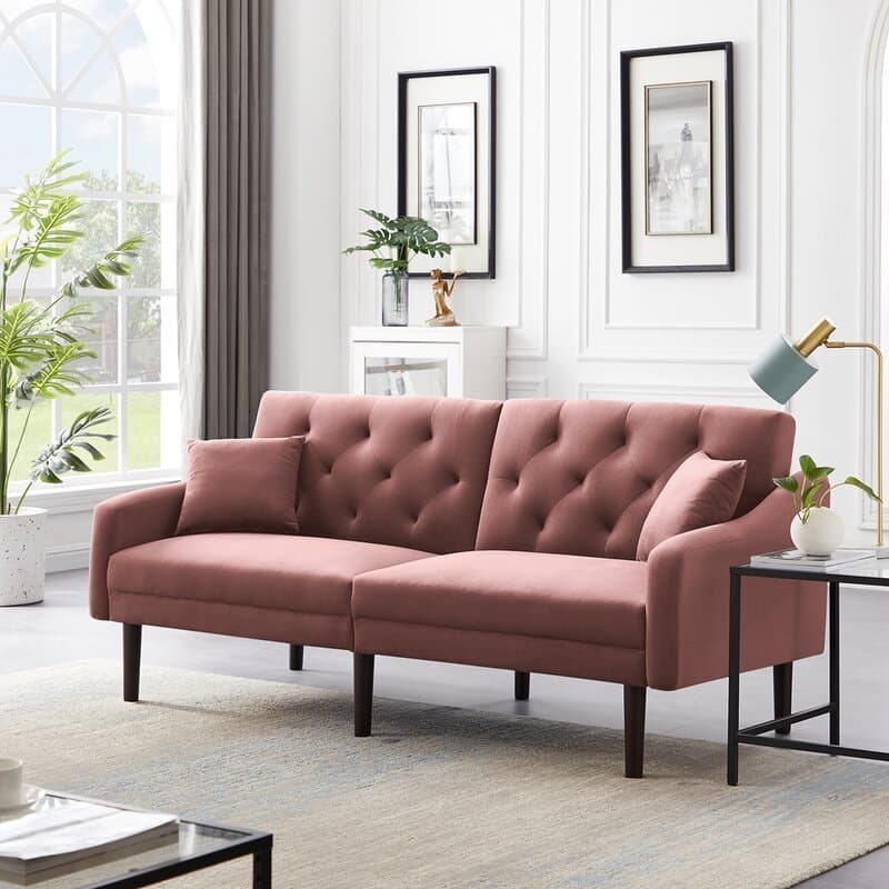 Malek Velvet Luxury Square Arm Sofa thumbnail 1