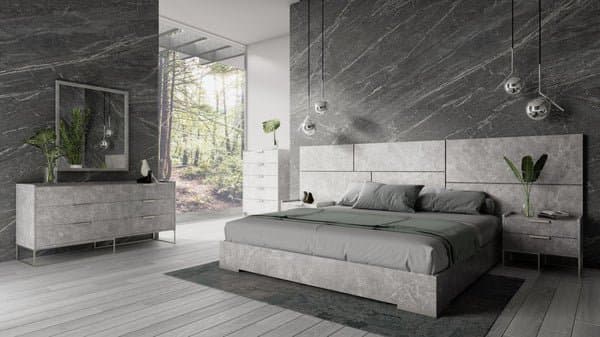 Marbella -Italian Modern Grey Bed thumbnail 4
