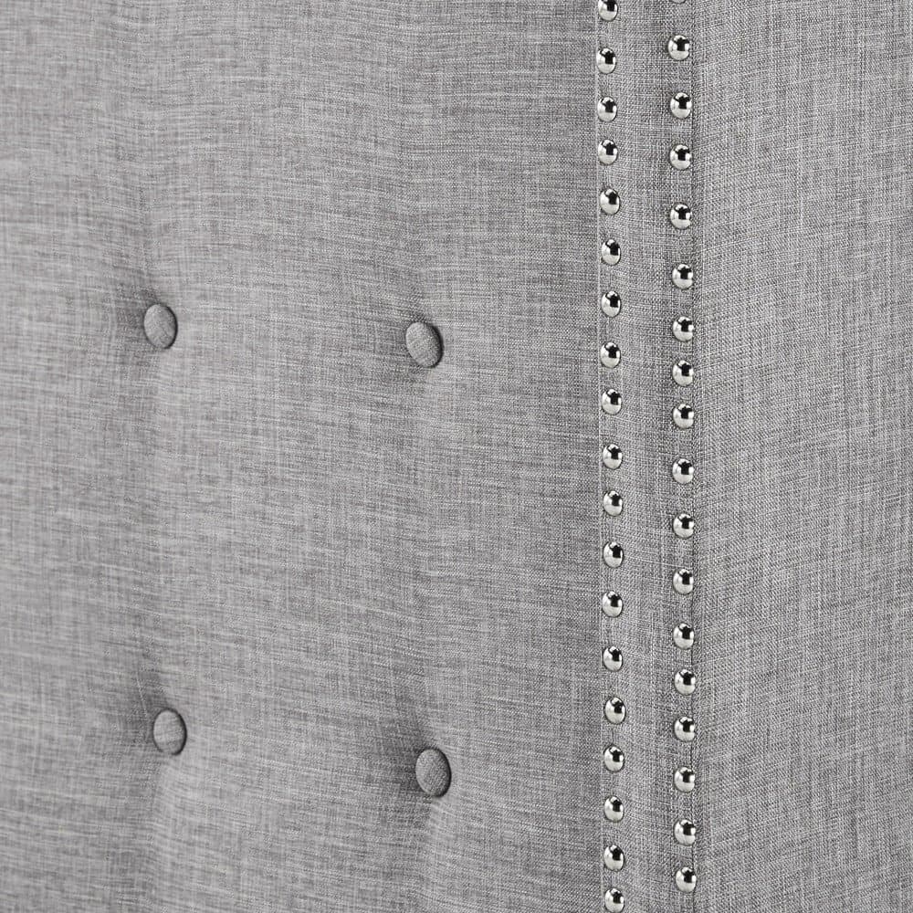 Melina Tufted Linen Wingback Bed thumbnail 7