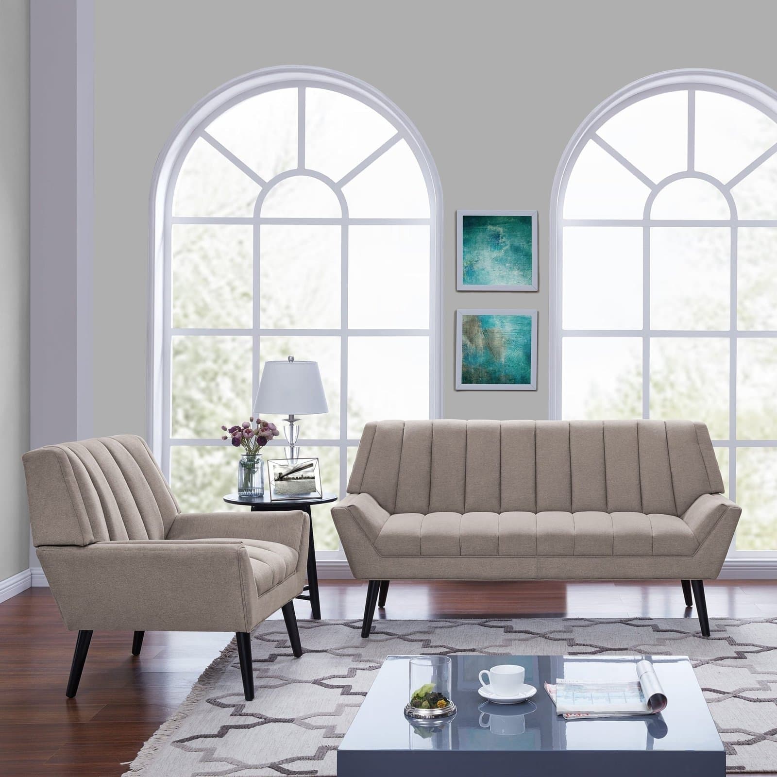 Mid-Century Modern Sofa and Arm Chair Set thumbnail 2