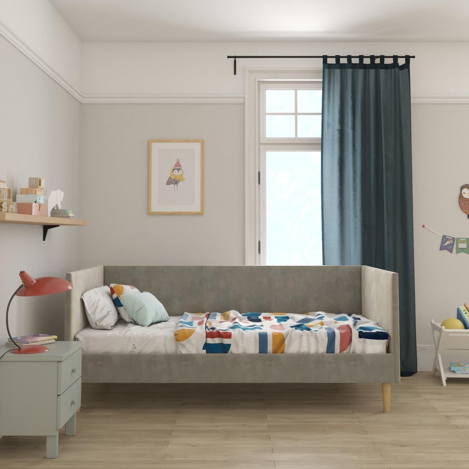 Mid Century Velvet Daybed thumbnail 4