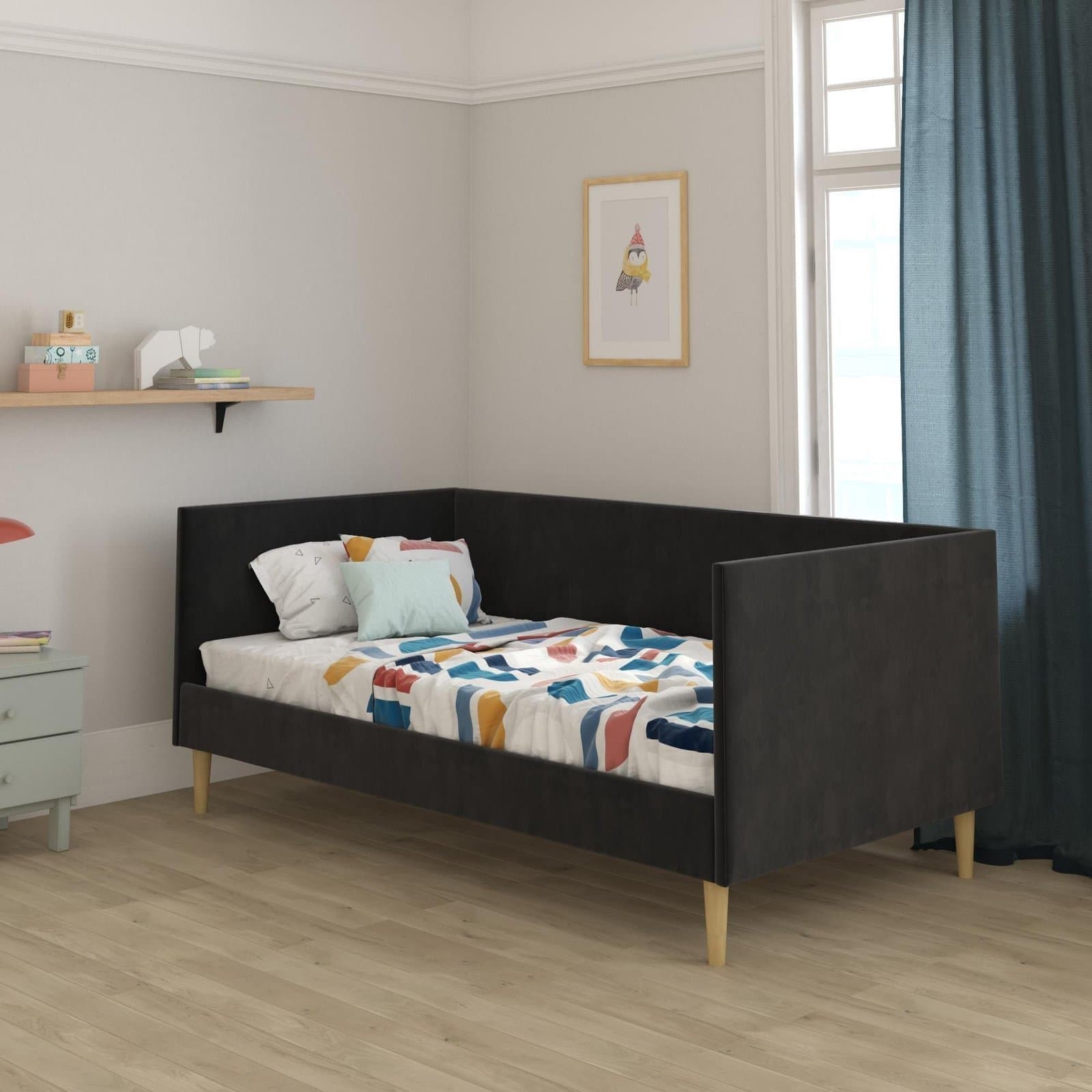 Mid Century Velvet Daybed thumbnail 5