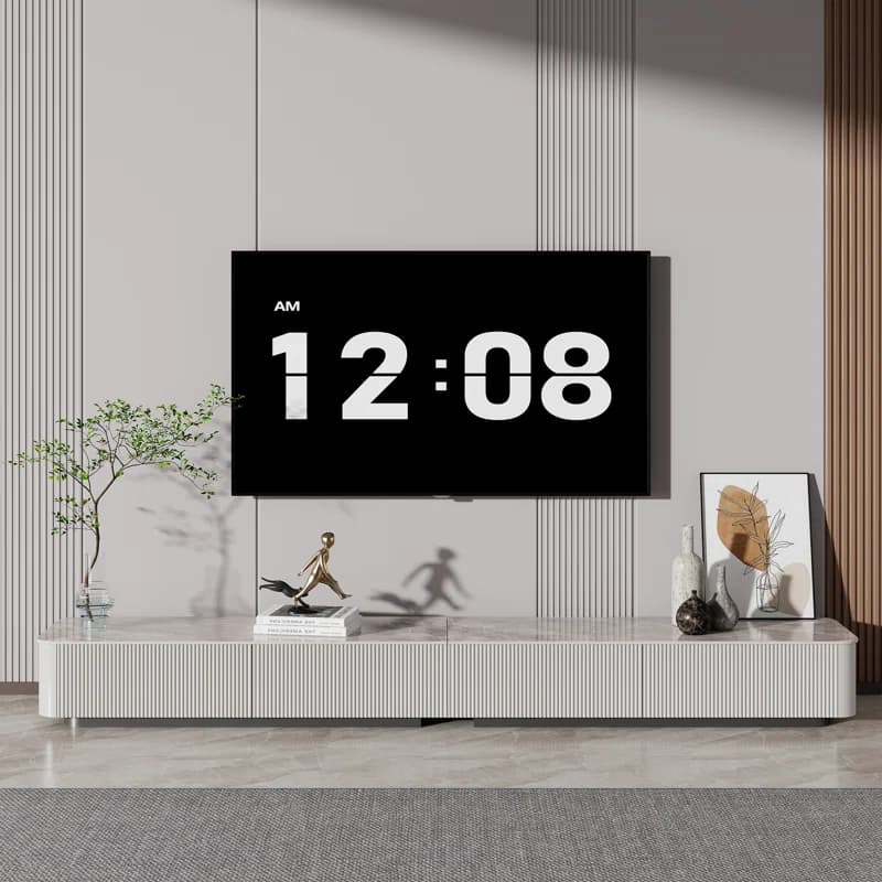 Modern acrylic top TV cabinet thumbnail 1