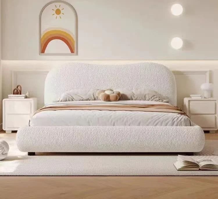 Modern Boucle Bed Frame thumbnail 2