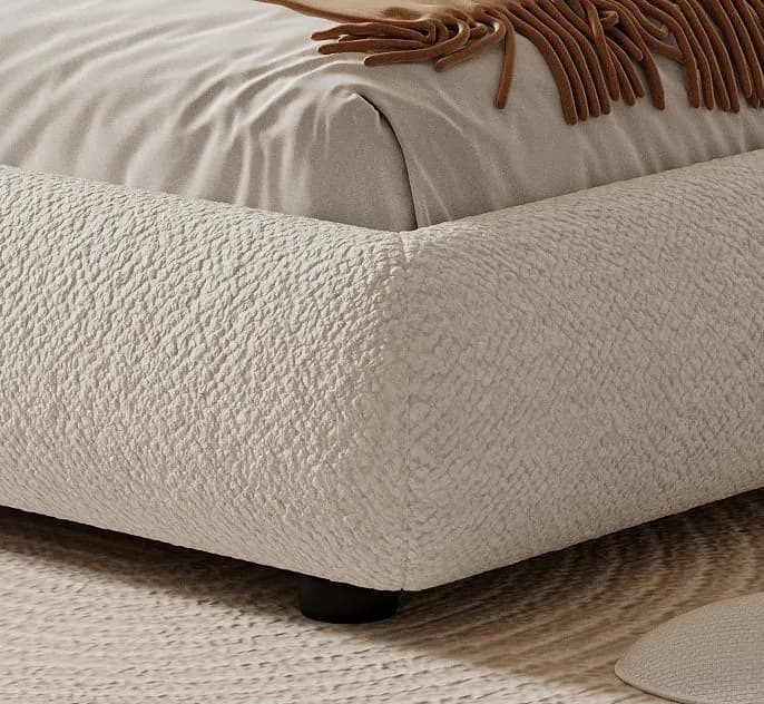 Modern Boucle Bed Frame thumbnail 3