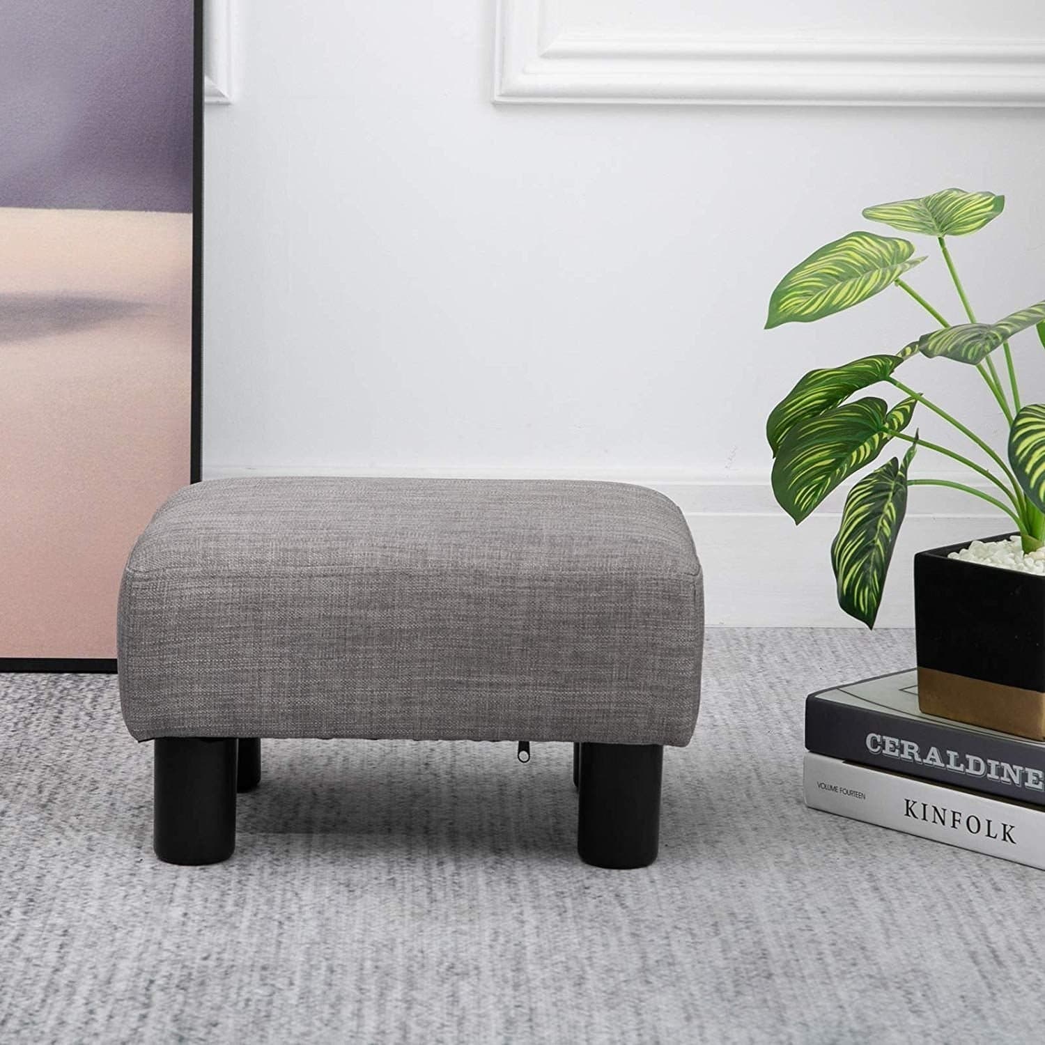 Modern Linen Footrest thumbnail 2