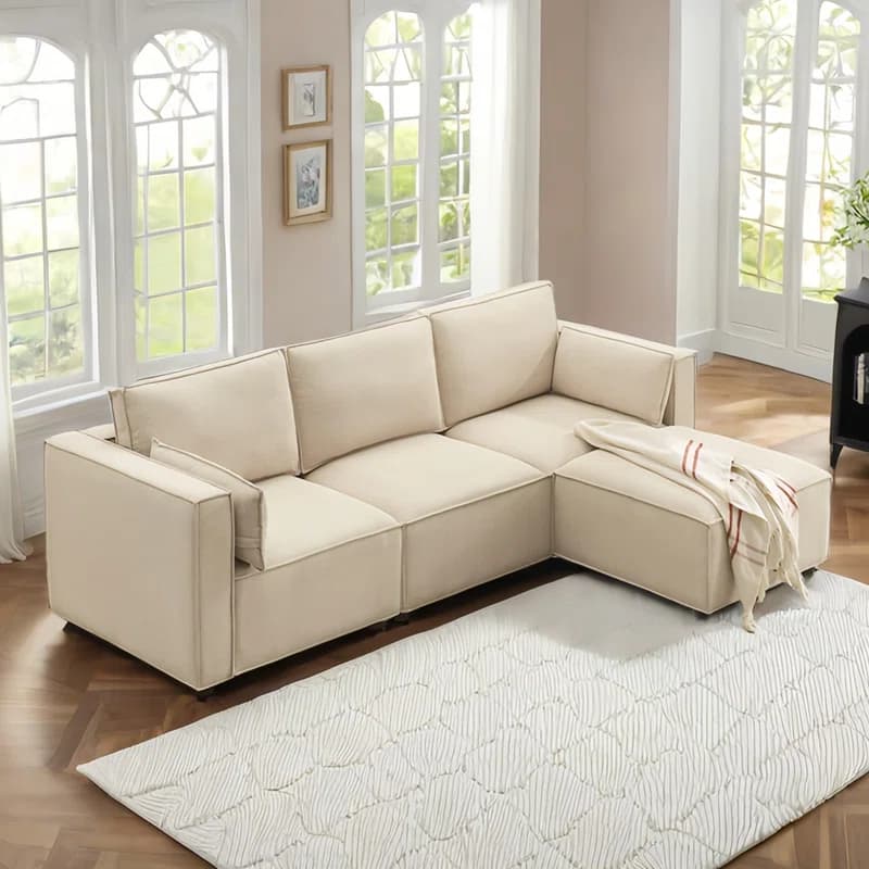 Modern Luxury Linen Modular Sofa thumbnail 2