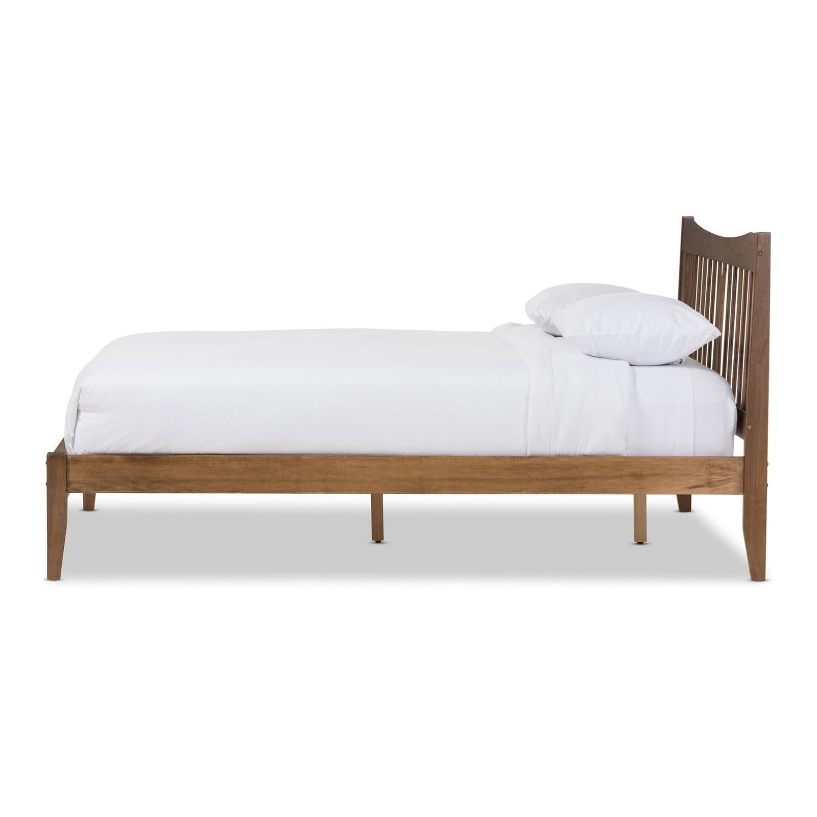 Modern Solid Walnut Platform Bed thumbnail 2